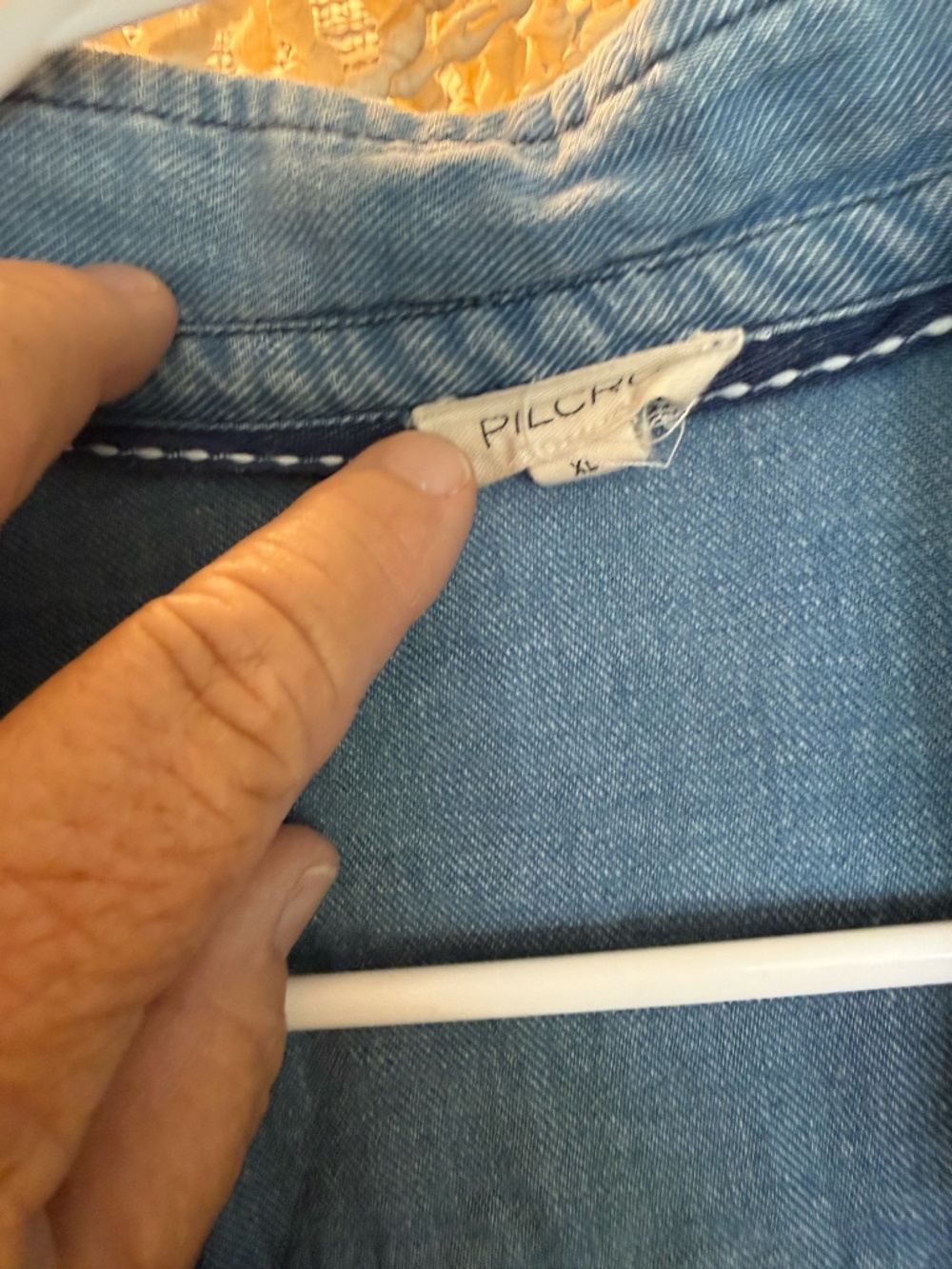 anthropologie pilcro soft and flowy denim shirt - Picture 5 of 6
